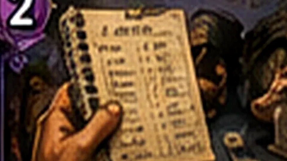 Arte da carta Caderninho de Devedores